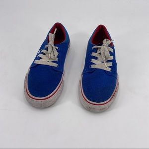 Kids Boys Girls DC Shoe Skateboard Skater Style Sneaker Blue Red White